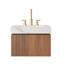 Meuble-lavabo 24 po avec lavabo, comptoir en pierre frittée flottante et lavabo en céramique-129021238