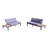 65'' Wide Aluminum Loveseat with Cushions