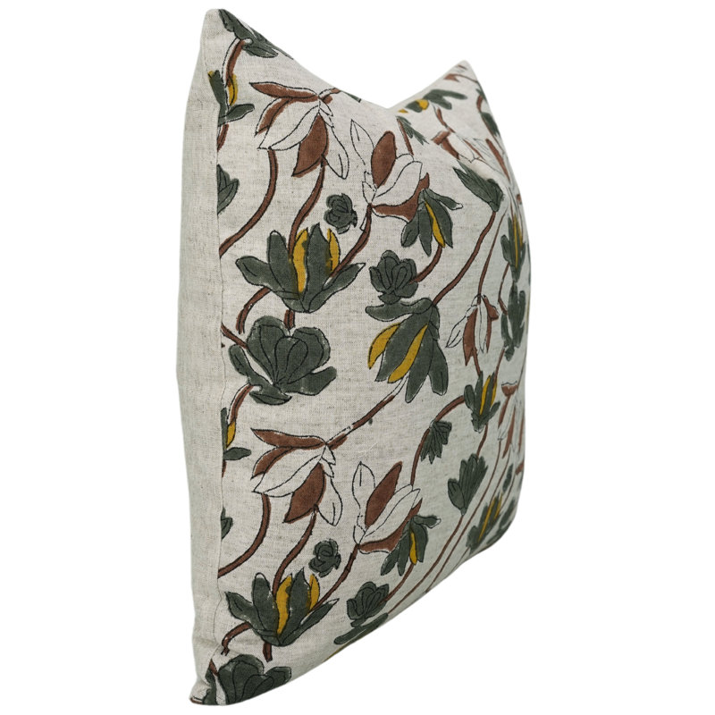 Housse de coussin en lin Fabivine Shivri, Carré, H 18 po x l 18 po