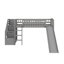 Lit mezzanine simple avec tiroirs et glissade amusant-406905750