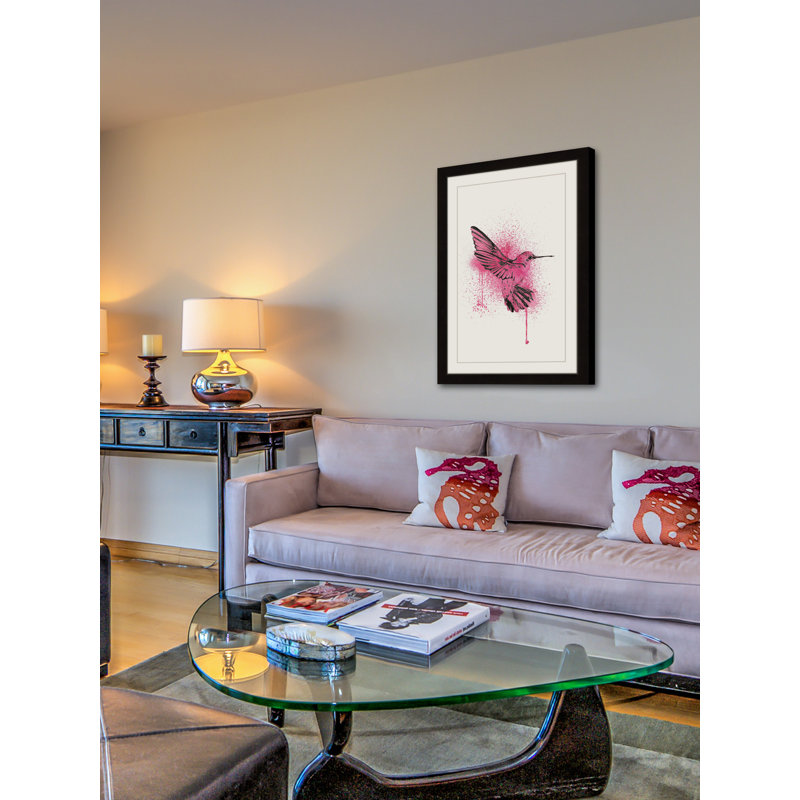 « hummingbird rose » par amanda greenwood, reproduction d’art encadrée, H 36 po x l 24 po x P 1,5 po