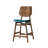 Scar Counter Height Chair Set Of 2, Teal Green Cushion, Walnut Brown-118445198