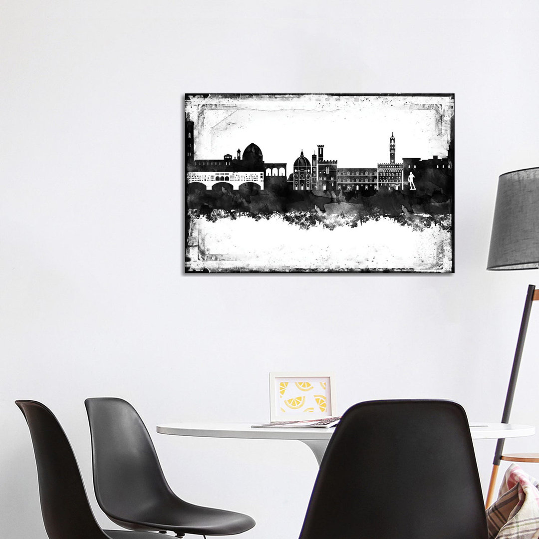 Florenz Skylines von WallDecorAddict- Gemälde auf Leinwand