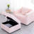 Arne 44.9" Pink Modular - Comfortable & Stylish. With Metal Frame. Soft Seat Plushness. Detachable Washable Cushions. Hydraulic Lift Storage Space. Modern Design For Bedroom Living Room. 2 Option In-121160243
