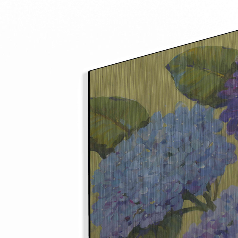 Art mural en métal «Spring Hydrangeas I» par Tim O'Toole, H 24 po x l 24 po