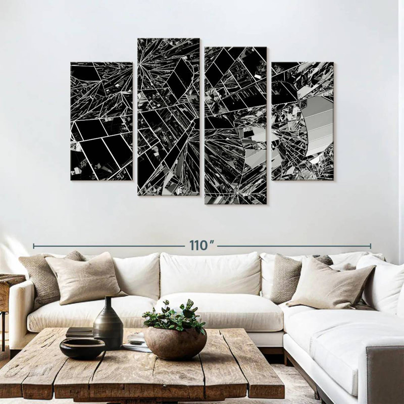 Avery Abstract Mirror, 54" H x 84" W