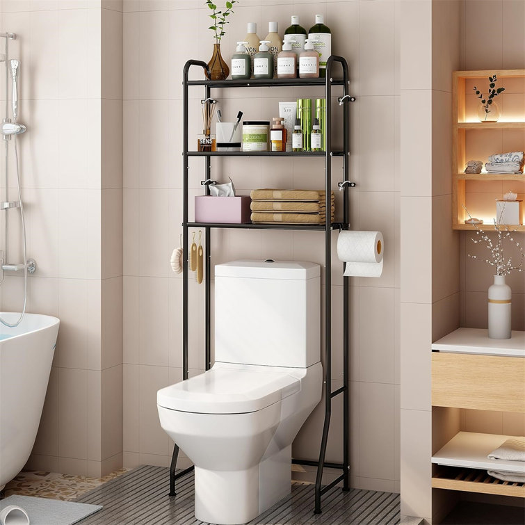 Black 3-Tier Over-The-Toilet Space Saver