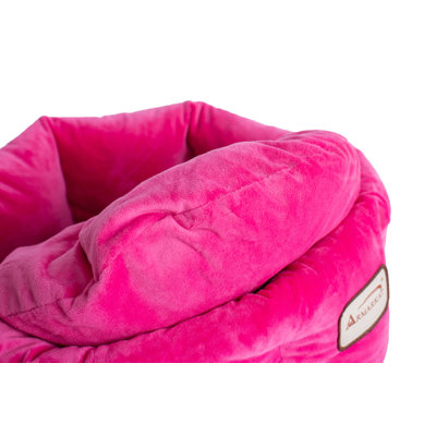 Velvet Bolster Pet Bed