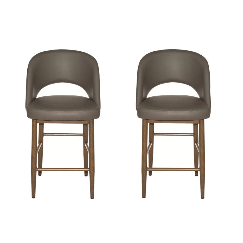 Tabouret de comptoir Paul, Brun, 2