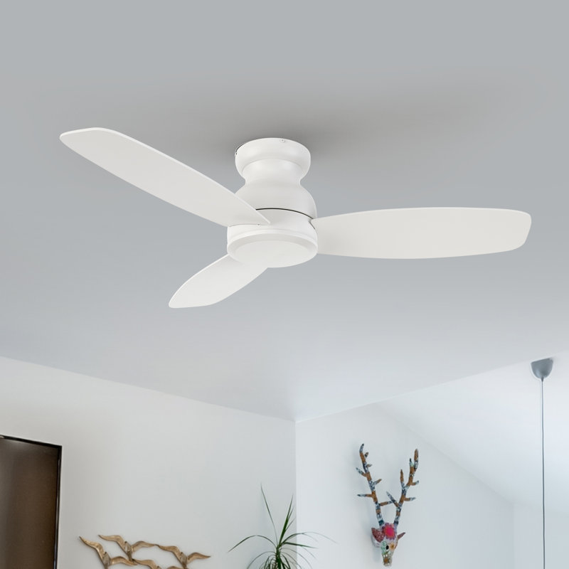Ventilateur de plafond encastré à moteur à courant continu 48 "sans lumière, télécommande