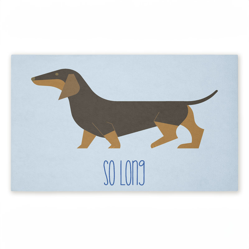 Tapis de porte d'extérieur So So Funny Farewell Print, par Lil 'Rue, 18 po x 30 po