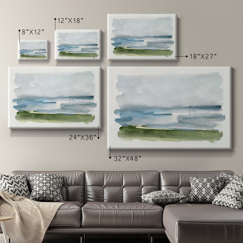Toile tendue avec châssis Coastline Splash II - prête à être accrochée, H 40 po x l 60 po