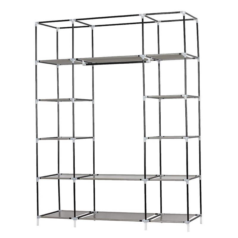 133cm Portable Wardrobe, Dark Blue