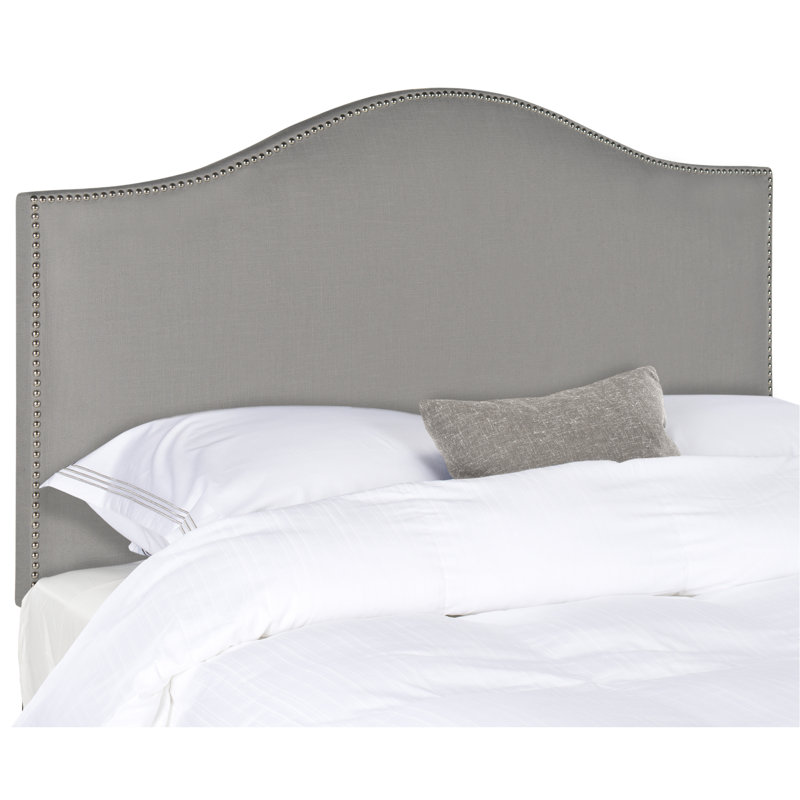 Upholstered Headboard, Full, Linen Gray