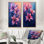 «Lily Dream» dans une teinte rose surréalisme I - art mural floral 2 pièces