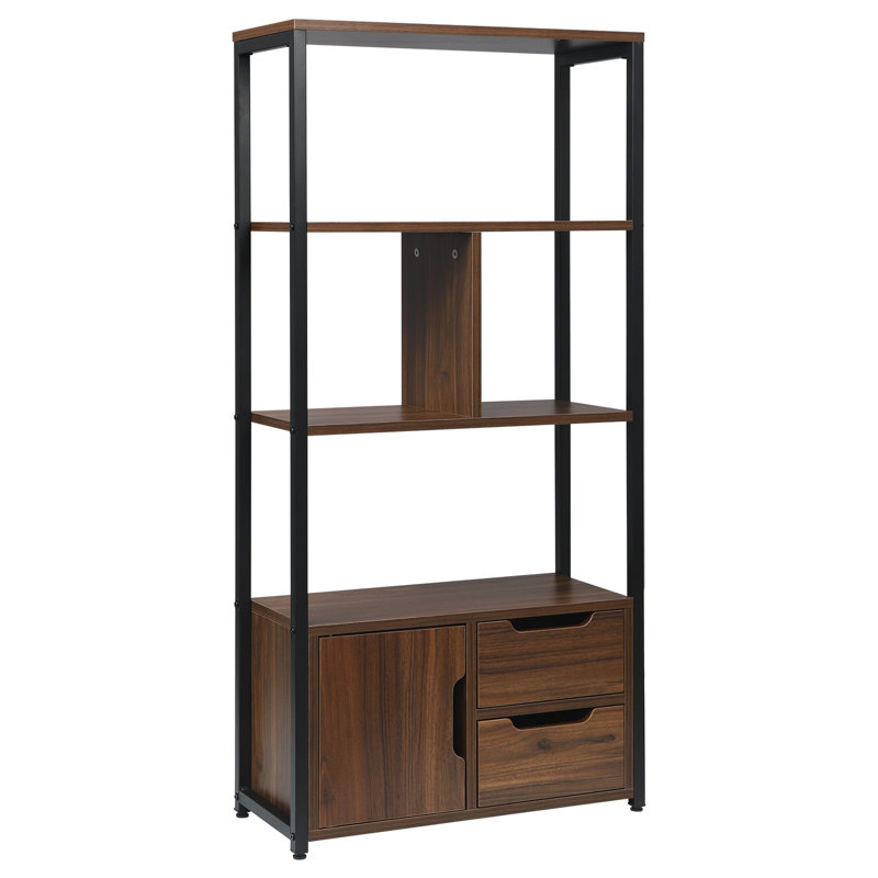 120cm H x 58cm W Standard Bookcase, Dark Wood