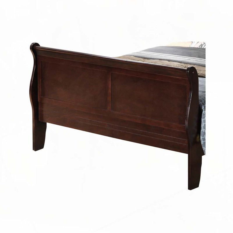 Lit traditionnel en bois, Lit double, Cappuccino