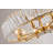 10 Light Gold Round Chandelier With Crystal Accents