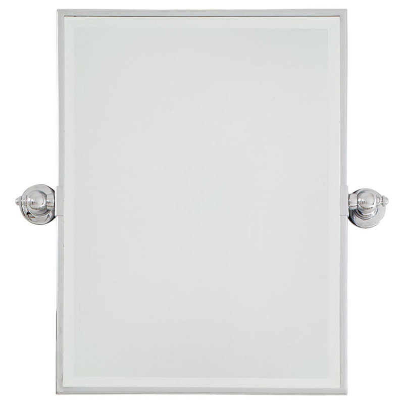 Winston Porter Cleremont Mirror With Excavation Glass Mirror, Chrome