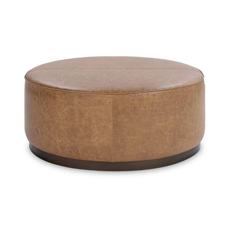 Clair Leather Cocktail Coffee Table, Sedona Brown