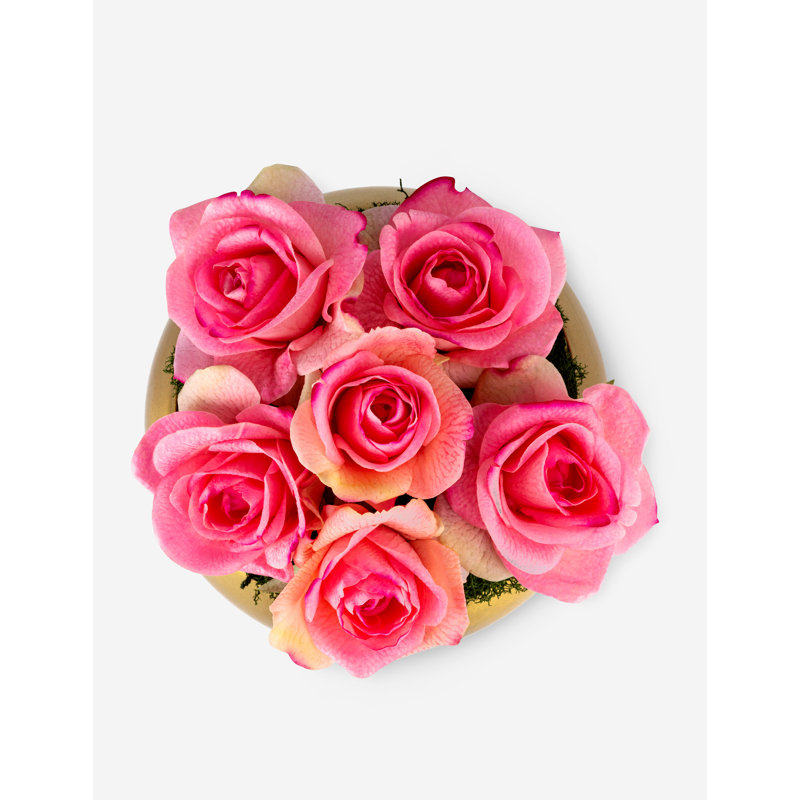 Cillian Realtouch Rose Arrangement, Pink