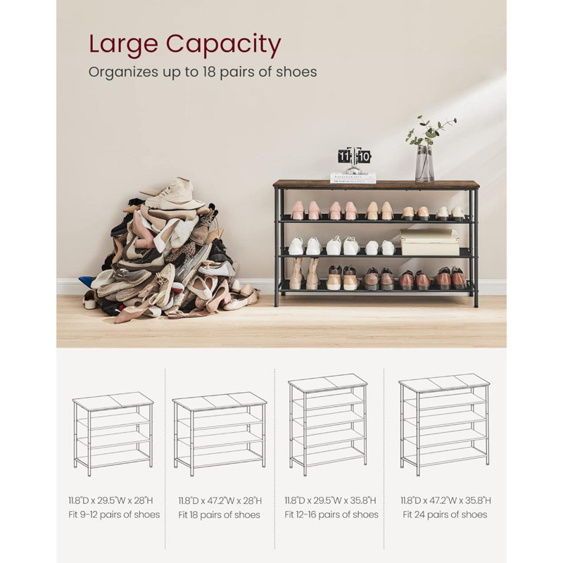 12 Pair Shoe Rack