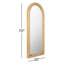 Miroir arqué en bois manufacturé / jute