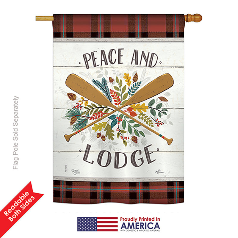 Double Sided 40'' H x 28'' W Polyester House Flag