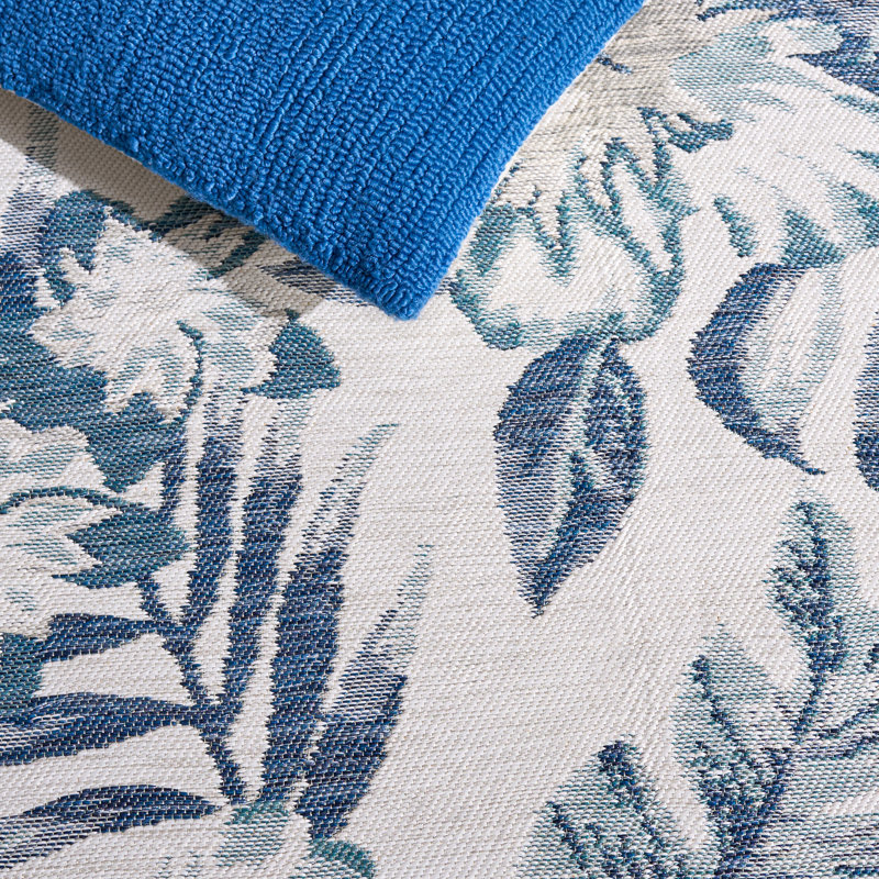 Tapis d'intérieur / extérieur floral Girtman Sunrise Performance, Tapis de couloir 2 pi x 8 pi
