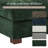 Upholstered Green Chenille Rectangle Ottoman, Modular Part For Sectional Sofa-1509843856