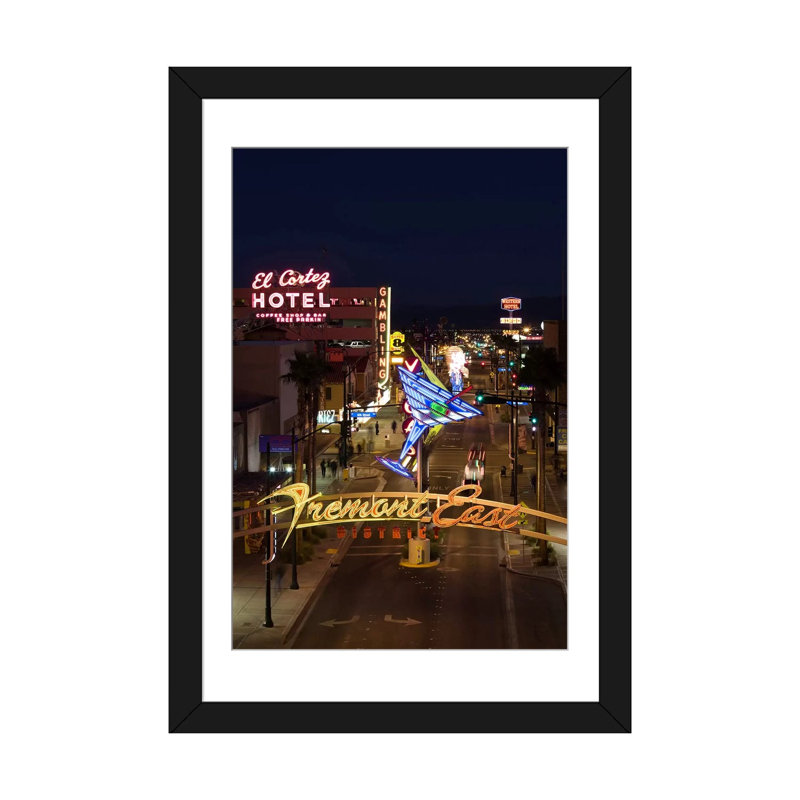 «El Cortez, Las Vegas, Nevada», reproduction de photo sur toile, Cadre noir, H 32 po x l 24 po x P 1 po