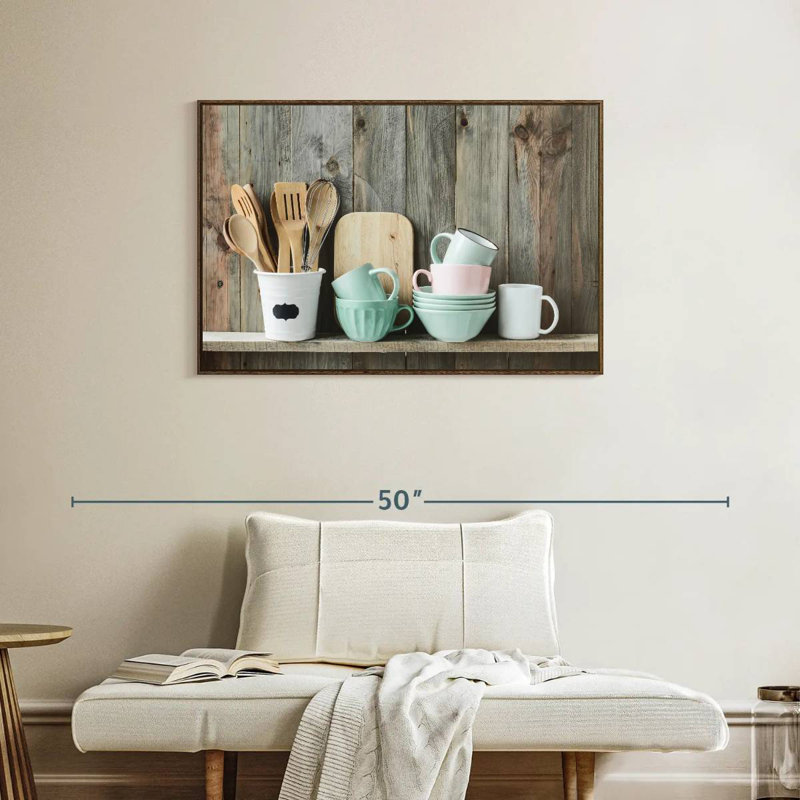 Cuisine, 37 po x 25 po, Cadre flottant noyer