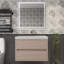 Meuble-lavabo simple 29,5 po avec plateau en acrylique Hoehne-838389633
