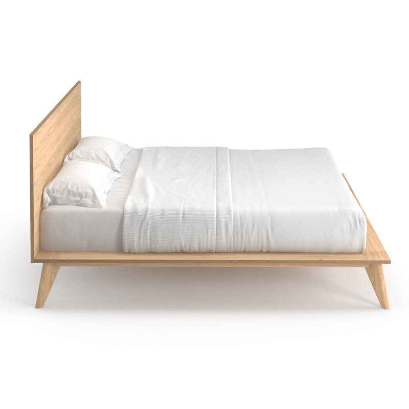 Florian Standard Platform Bed, White Wash, Full / Double