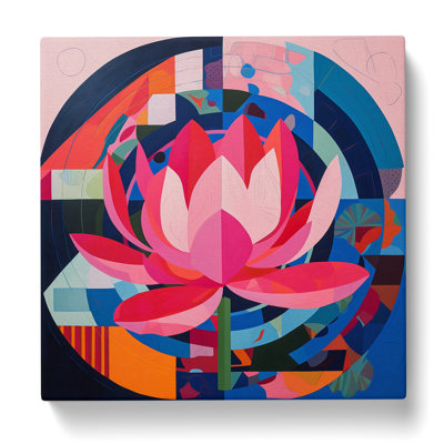 Lotus Flower Constructivism No.6 - Wrapped Canvas