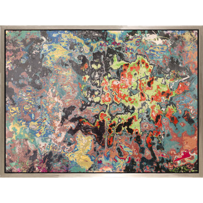 Bursts of Radiance - Peinture sur toile avec cadre flottant