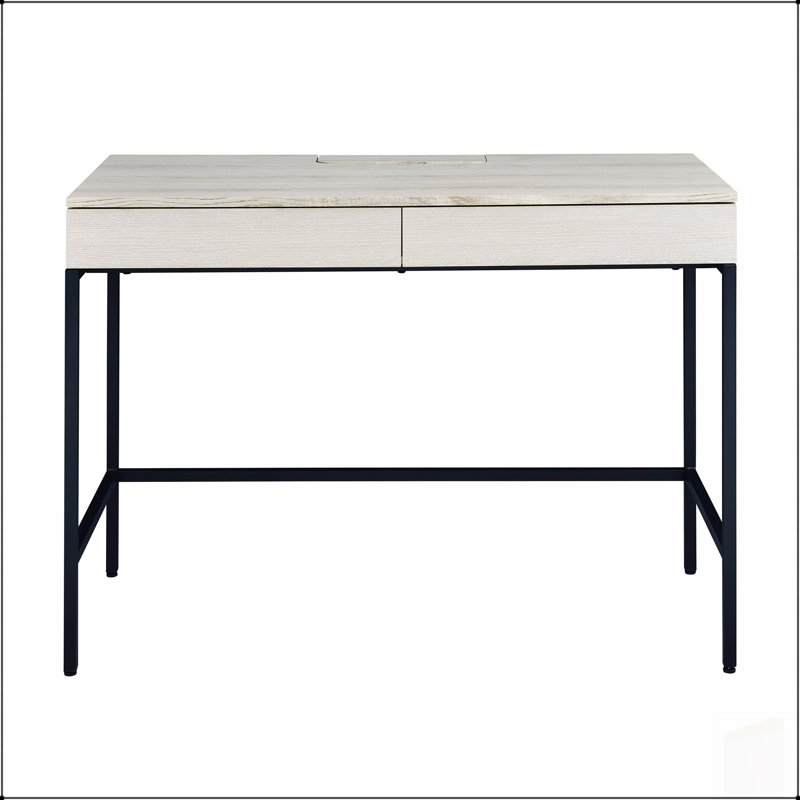 Bureau d'écriture rectangulaire spacieux avec 2 tiroirs, alliant élégance et fonctionnalité pour la maison ou le bureau