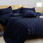 Microfiber Striped Duvet Cover Set with Matching Pillowcases & Fitted Sheet-114247588-114247581