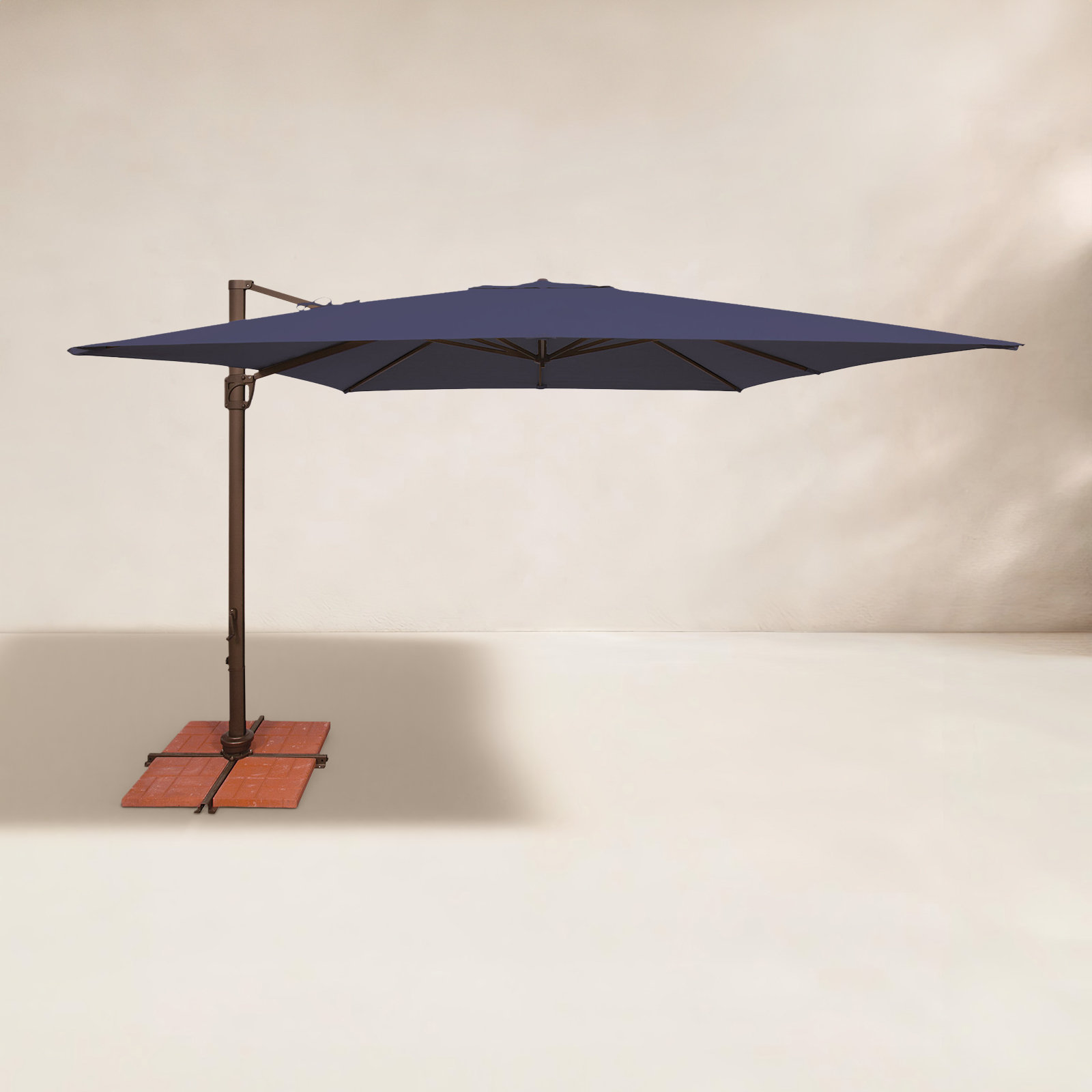 Darel 10' Cantilever Umbrella, Bronze, Canvas Navy Sunbrella® Canvas