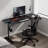 Metal Base Computer Desk with Power Outlet