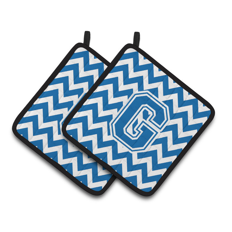 Poignée à chevrons, G, Bleu / blanc