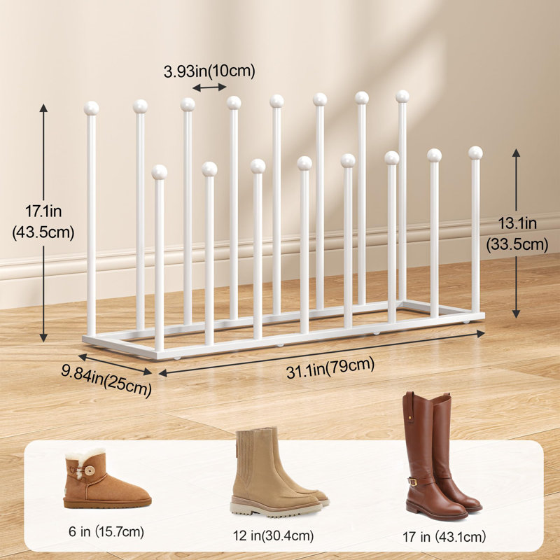 Grandes bottes de rangement pour bottes, grandes bottes de rangement pour bottes, placard, garage, porche, étagères à chaussures autoportantes pour 8 paires