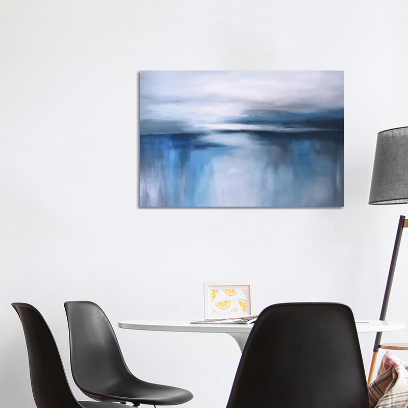 Abstract Seascape XXIV by Radiana Christova - Floater Frame Painting on Canvas, 101.6 cm H x 66.04 cm W x 1.91 cm D, No Frame