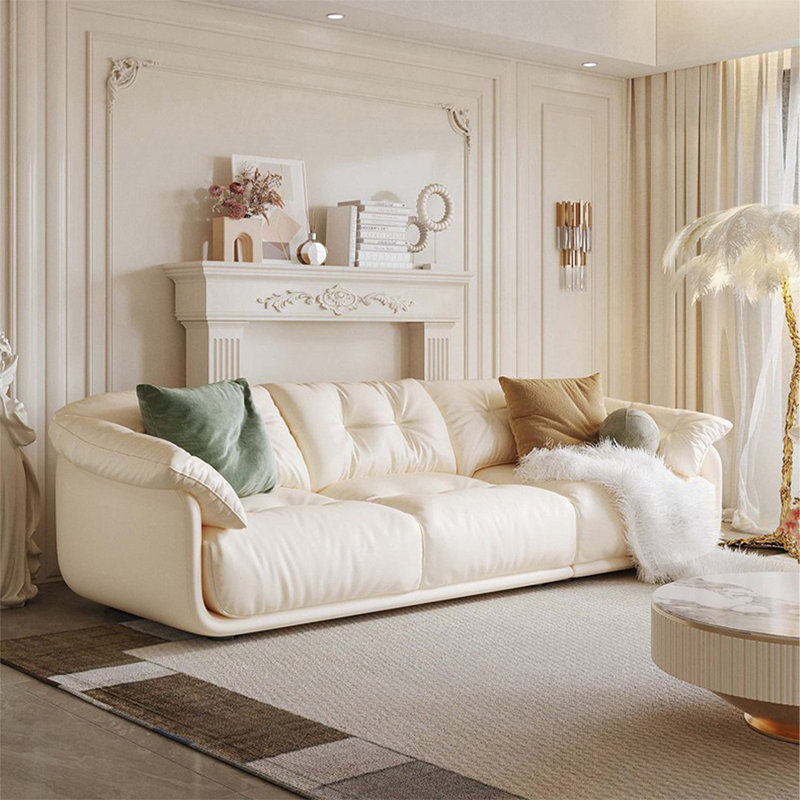 Crystal-cream 100% Polyester Modular Sofa cushion couch
