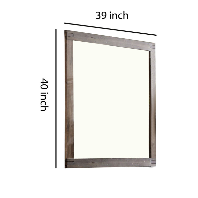 Miroir de commode en bois Mancini