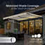 Auvent de patio semi-cassette avec lumières DEL - Collection Moroccan -54833129-54833137-131522909