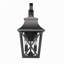 Applique murale d'extérieur noire 2 lumières, grande applique murale d'extérieur moderne, luminaire suspendu de couloir industriel avec éclairage d'aspect chalet imperméable en verre (1 pièce)