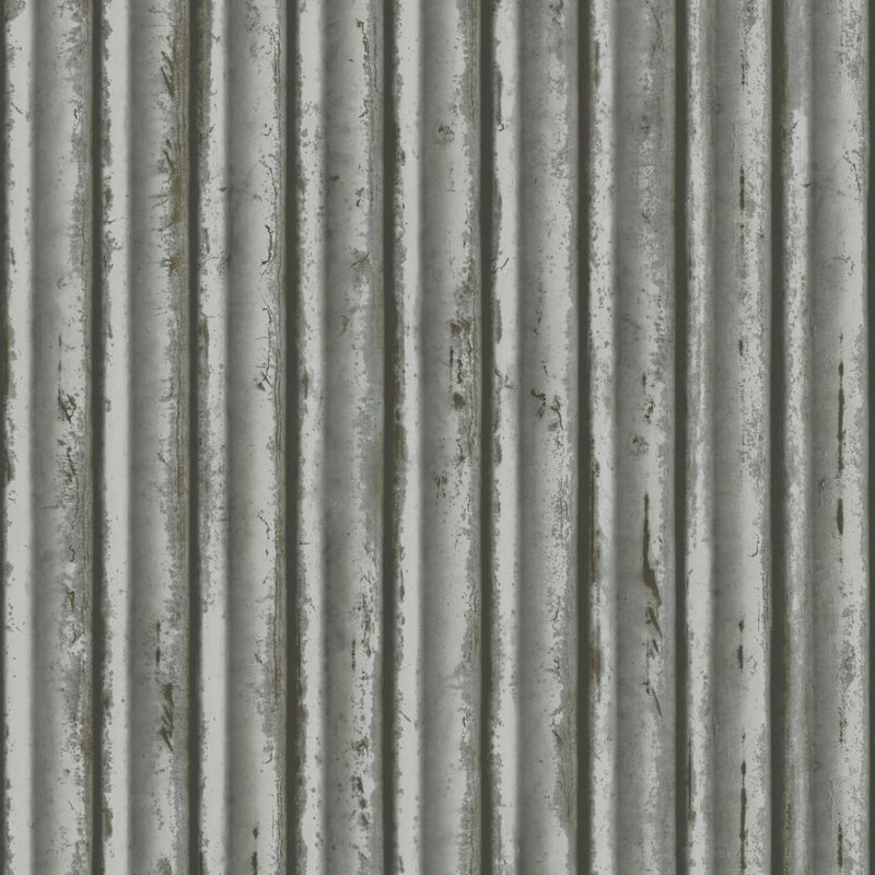 Rouleau de papier peint en métal patiné l 32,8 pi x p 20,8 po, Gris / Argent