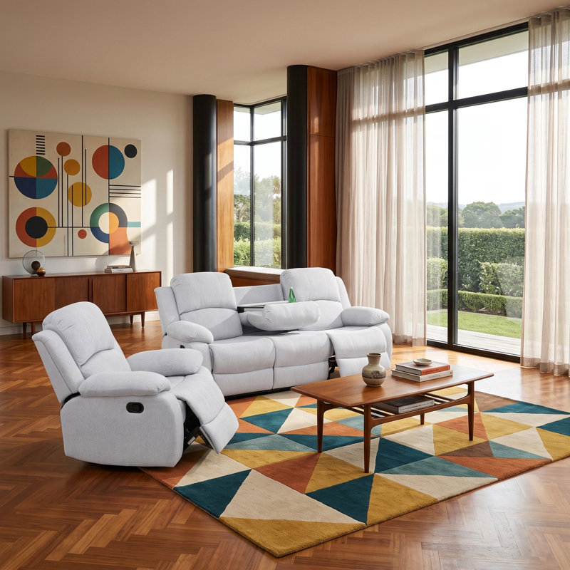 Canapé et fauteuil de salon 2 pièces Aspen, 2 pièces: chaise, canapé, Lin gris
