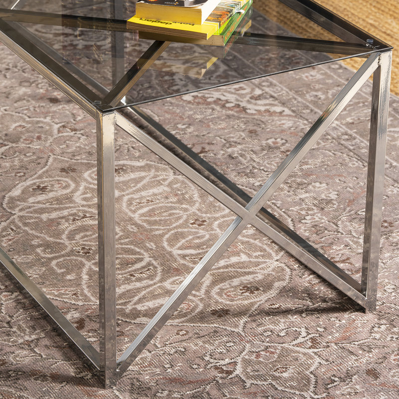 Sunna 94cm W Coffee Table, Chrome